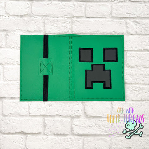 DIGITAL DOWNLOAD Applique Creeper A6 Notebook Cover