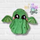 DIGITAL DOWNLOAD Applique Cthulhu Squishy Plush 5 SIZES INCLUDED