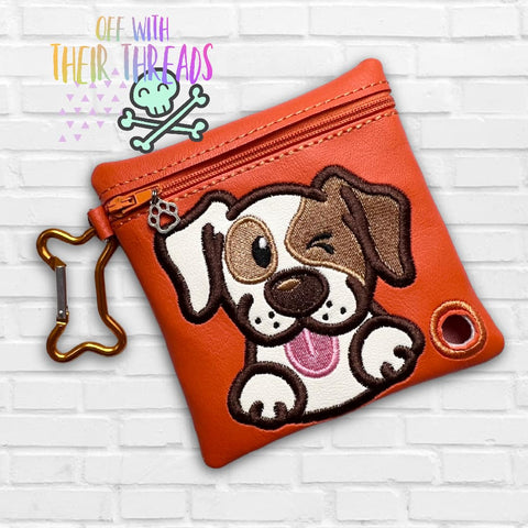 DIGITAL DOWNLOAD 5x5 Applique Cute Pup Poo Bag Holder MARCH 2024 MYSTERY