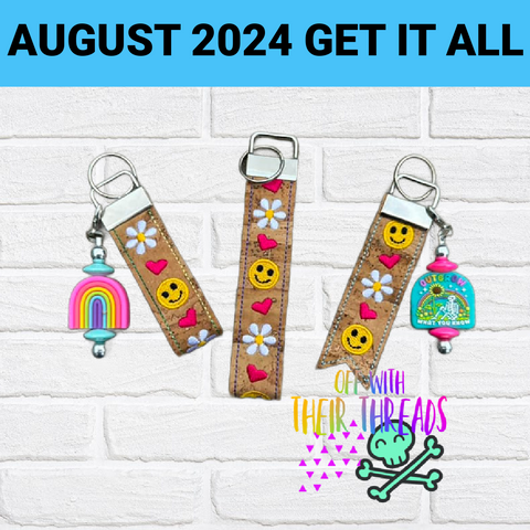 DIGITAL DOWNLOAD Hippie Daisy Chain Key Fob Set 3 SIZES INCLUDED