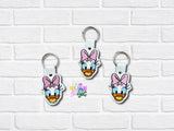 DIGITAL DOWNLOAD Daisy Snap Tab Key Chain