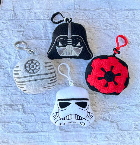 DIGITAL DOWNLOAD Applique Dark Side Squishy Keychain Set