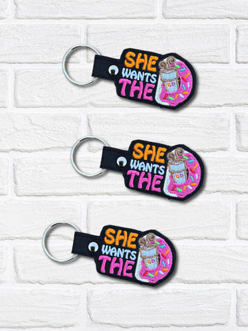 DIGITAL DOWNLOAD She Wants The D Snap Tab Key Chain