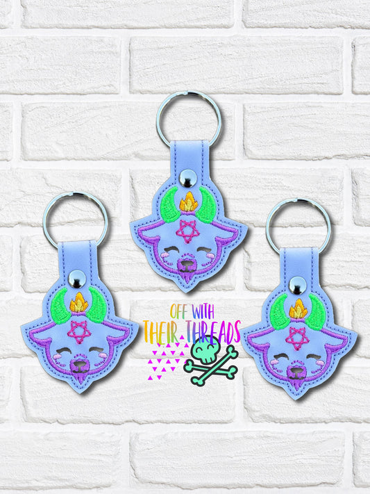 DIGITAL DOWNLOAD Cute Demon Snap Tab Key Chain