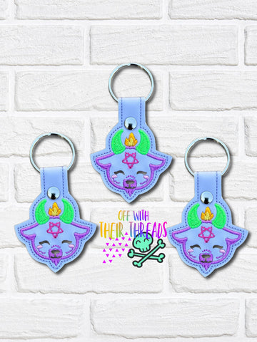 DIGITAL DOWNLOAD Cute Demon Snap Tab Key Chain