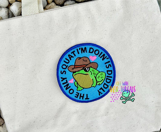 DIGITAL DOWNLOAD Diddly Squat Patch 3 SIZES INCLUDED