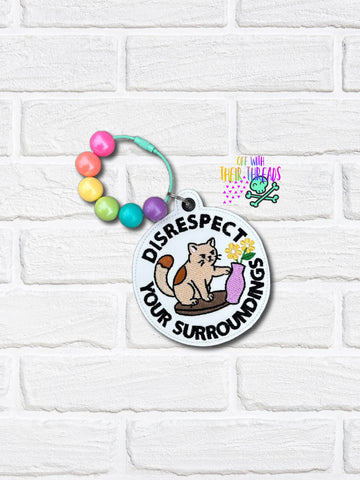 DIGITAL DOWNLOAD Disrespect Your Surroundings Bag Tag Bookmark Ornament