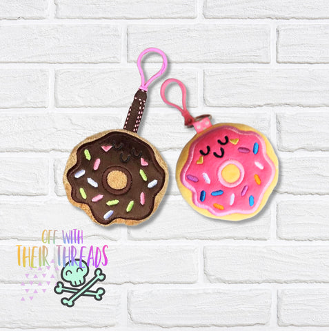 DIGITAL DOWNLOAD Applique Donut Squishy Keychain