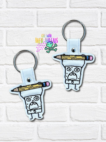 DIGITAL DOWNLOAD DoodleBob Snap Tab Keychain