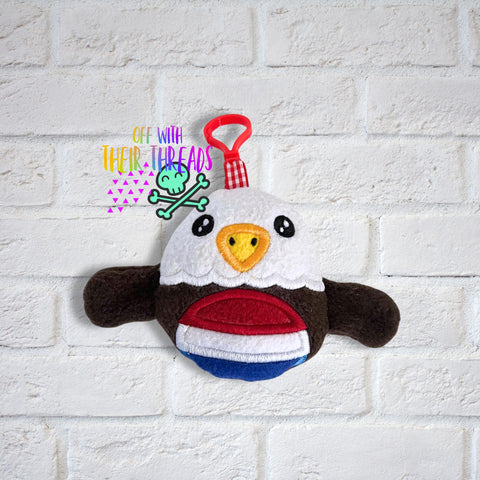 DIGITAL DOWNLOAD Applique Eagle Squishy Keychain