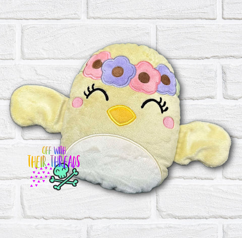 DIGITAL DOWNLOAD Applique Chick Plush 5 SIZES INCLUDED