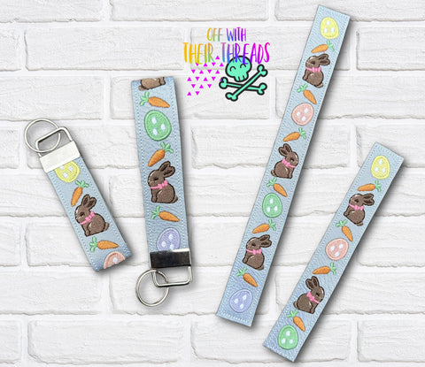 DIGITAL DOWNLOAD Easter Bunny Key Fob Set 2 SIZES INCLUDED
