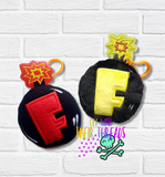 DIGITAL DOWNLOAD Applique F Bomb Squishy Key Chain Set JUNE 2024 MATURE MYSTERY BUNDLE