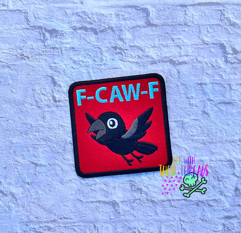 DIGITAL DOWNLOAD F-CAW-F Crow Patch 3 SIZES INCLUDED