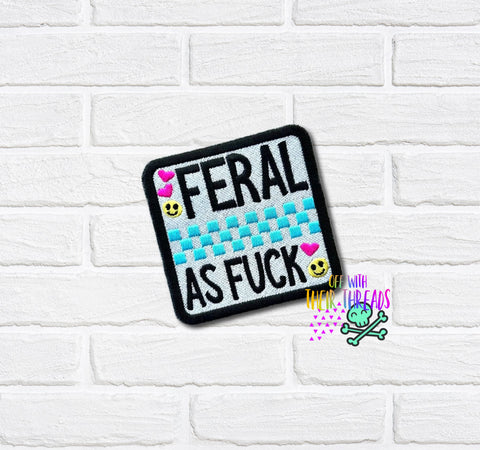 DIGITAL DOWNLOAD Feral As Fuck Patch 3 SIZES INCLUDED