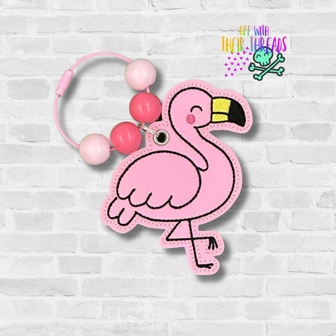 DIGITAL DOWNLOAD Flamingo Bag Tag Ornament Bookmark