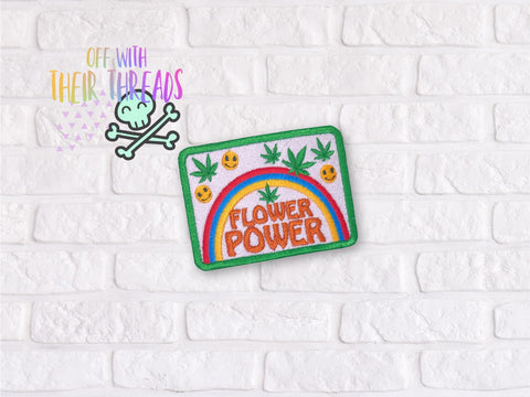 DIGITAL DOWNLOAD Flower Power Patch 3 SIZES INCLUDED