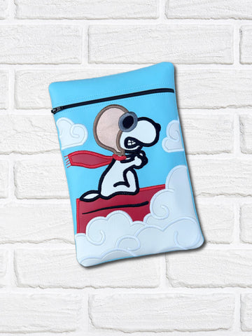 DIGITAL DOWNLOAD Applique Flying Ace Zipper Bag Lined and Unlined