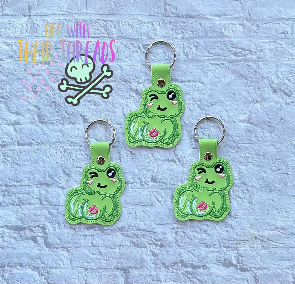 DIGITAL DOWNLOAD Frog Butt Snap Tab Key Chain – Off With Their Threads