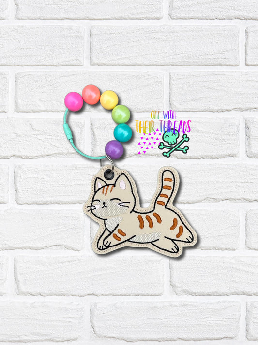 DIGITAL DOWNLOAD Frolicking Kitty Bag Tag Bookmark Ornament