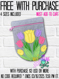 DIGITAL DOWNLOAD Applique Tulip Clutch Applique Zipper Bag Lined and Unlined