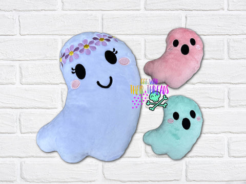 DIGITAL DOWNLOAD Ghost Plush 5 SIZES INCLUDED 2 DESIGNS INCLUDED