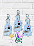 DIGITAL DOWNLOAD Nurse Ghost Boo Boo Crew Snap Tab Keychain