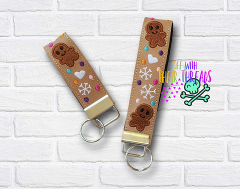 DIGITAL DOWNLOAD Gingerbread Holiday Key Fob Set 2 SIZES INCLUDED