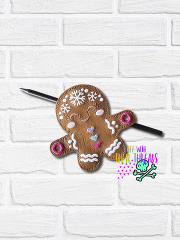 DIGITAL DOWNLOAD Gingerbread Hair Holder Bun Cover