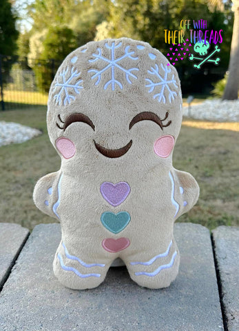 DIGITAL DOWNLOAD Applique Gingerbread Plush 5 SIZES INCLUDED