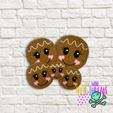 DIGITAL DOWNLOAD Applique Gingerbread Quilted Mug Rug Snack Mat Coaster Set 7 SIZES INCLUDED ENVELOPE STYLE