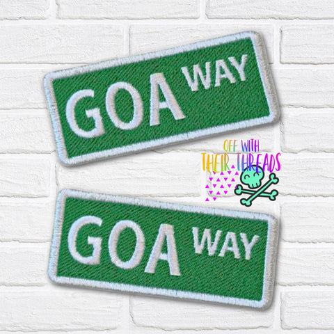 DIGITAL DOWNLOAD Go Away Goa Way Patch 3 SIZES INCLUDED