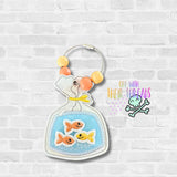 DIGITAL DOWNLOAD Goldfish Feltie and Shaker Bookmark Ornament Bag Tag