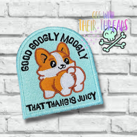 DIGITAL DOWNLOAD Googly Moogly Corgi Patch 3 SIZES INCLUDED