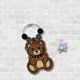 DIGITAL DOWNLOAD Goth Bear Bag Tag Bookmark Ornament