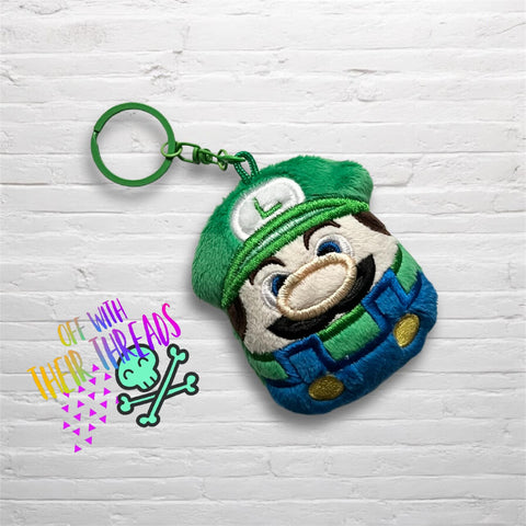DIGITAL DOWNLOAD Applique Green Plumber Squishy Keychain