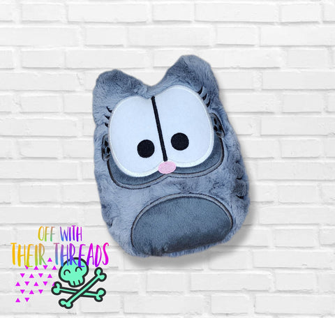 DIGITAL DOWNLOAD Applique Grey Cat Plush 5 SIZES INCLUDED