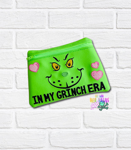 DIGITAL DOWNLOAD Grinch Era Clutch Applique Zipper Bag Lined and Unlined