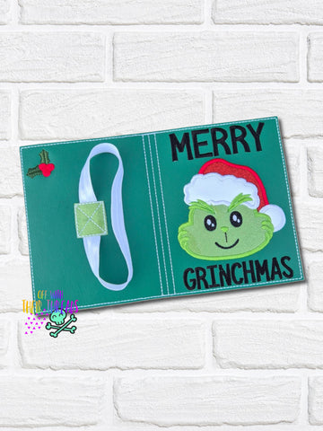 DIGITAL DOWNLOAD Applique Merry Grinchmas A6 Notebook Cover