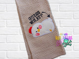 DIGITAL DOWNLOAD Guess What Chicken Butt Applique 5 SIZES INCLUDED