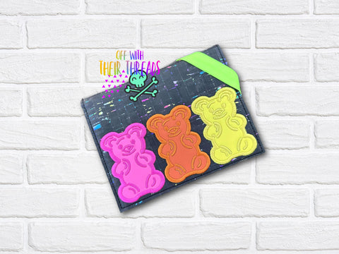 DIGITAL DOWNLOAD Applique Gummy Bear A6 Notebook Cover