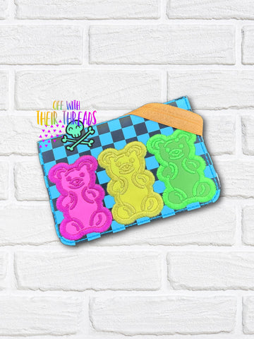 DIGITAL DOWNLOAD 5x7 Applique Gummy Bear Mini Composition Notebook Cover