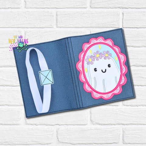 DIGITAL DOWNLOAD Applique Halloween Frame 2 A6 Notebook Cover