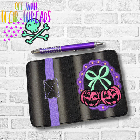 DIGITAL DOWNLOAD 5x7  Applique Skull Halloween Frame 3 Mini Composition Notebook Cover