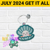 DIGITAL DOWNLOAD Happy As A Clam Bag Tag Bookmark Ornament