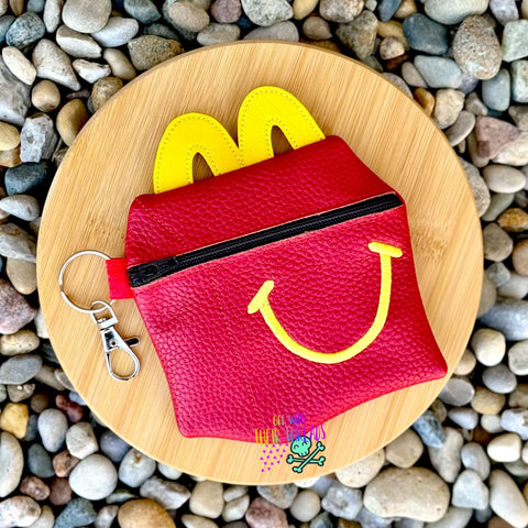 DIGITAL DOWNLOAD Happy Meal Box Shaped Zipper Bag Lined and Unlined