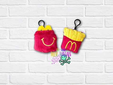 DIGITAL DOWNLOAD Applique Happy Meal Squishy Keychain Set