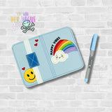 DIGITAL DOWNLOAD Applique Happy Vibes Rainbow Mini Composition Notebook Cover JUNE 2024 MYSTERY BUNDLE