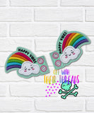 DIGITAL DOWNLOAD Applique Happy Vibes Rainbow Shoe Wings MAY 2024 MYSTERY BUNDLE