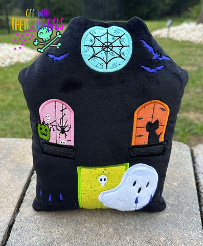 DIGITAL DOWNLOAD Applique Haunted House Plush 5 SIZES INCLUDED